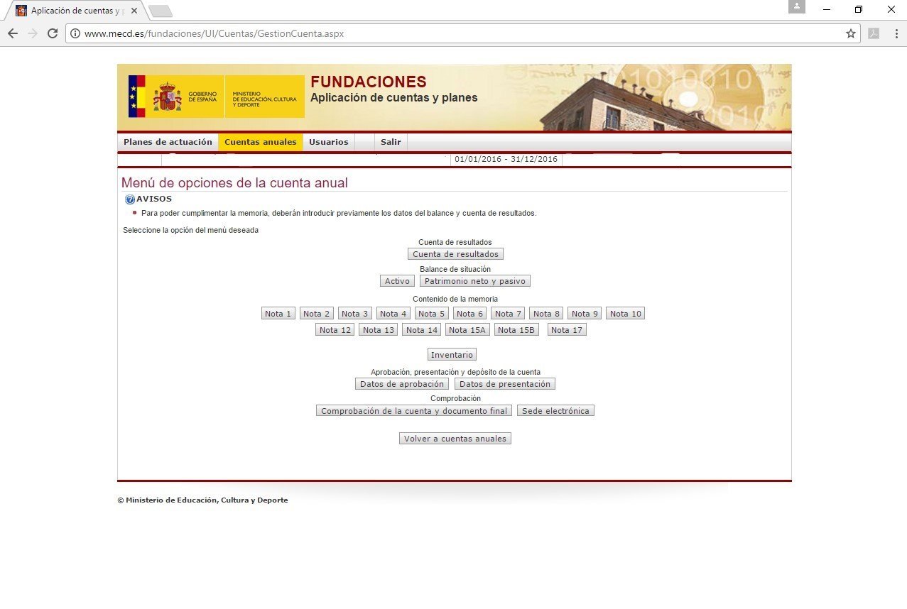 fundaciones cuentas